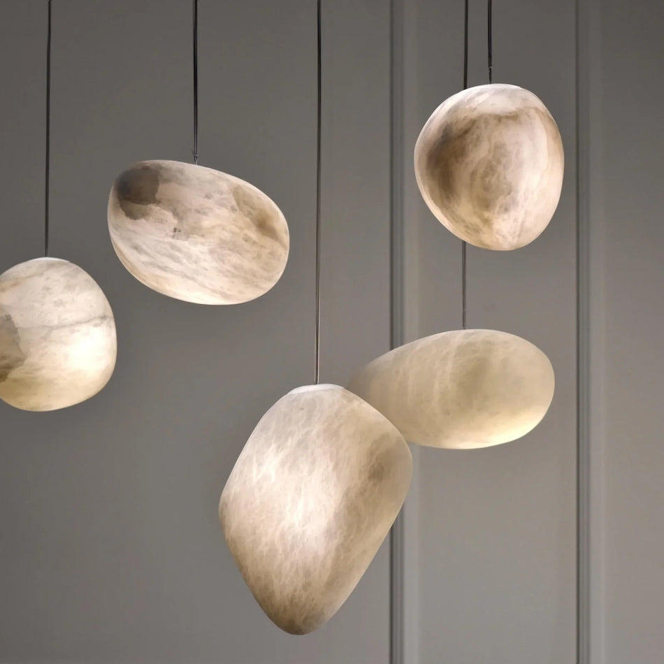 Orelisse Alabaster Pebble Pendant Light