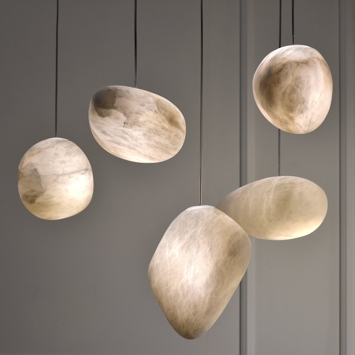 Orelisse Alabaster Pebble Pendant Light