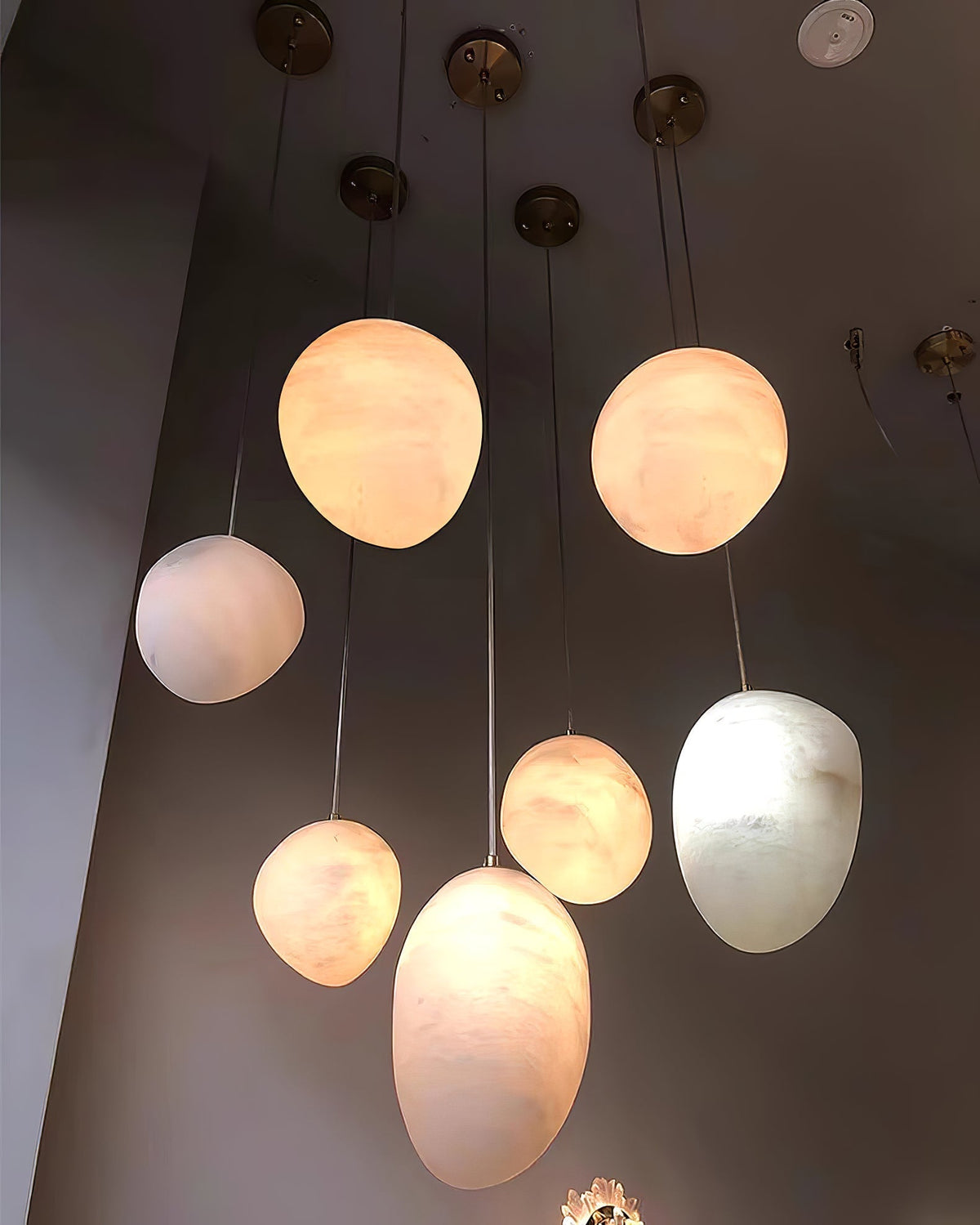 Orelisse Alabaster Pebble Pendant Light