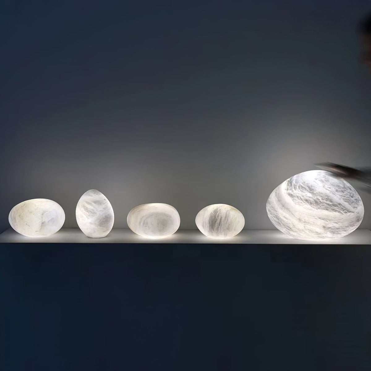 Orelisse Alabaster Pebble Pendant Light