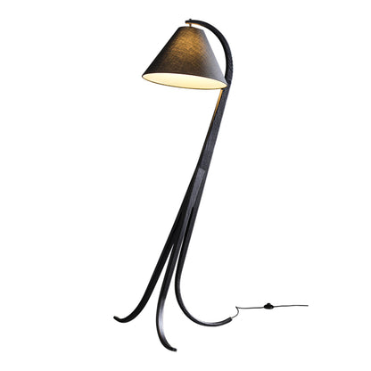 Orellis Curved Wood Floor Lamp