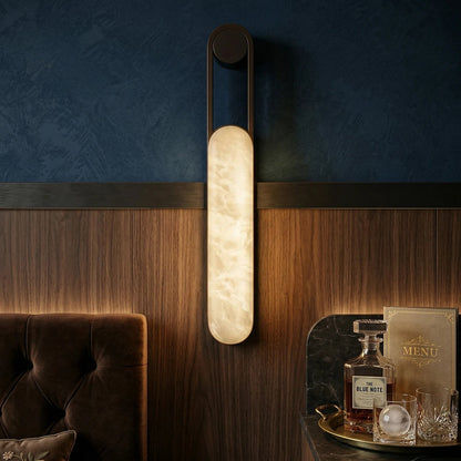 Orven Ring Handle Alabaster Wall Light