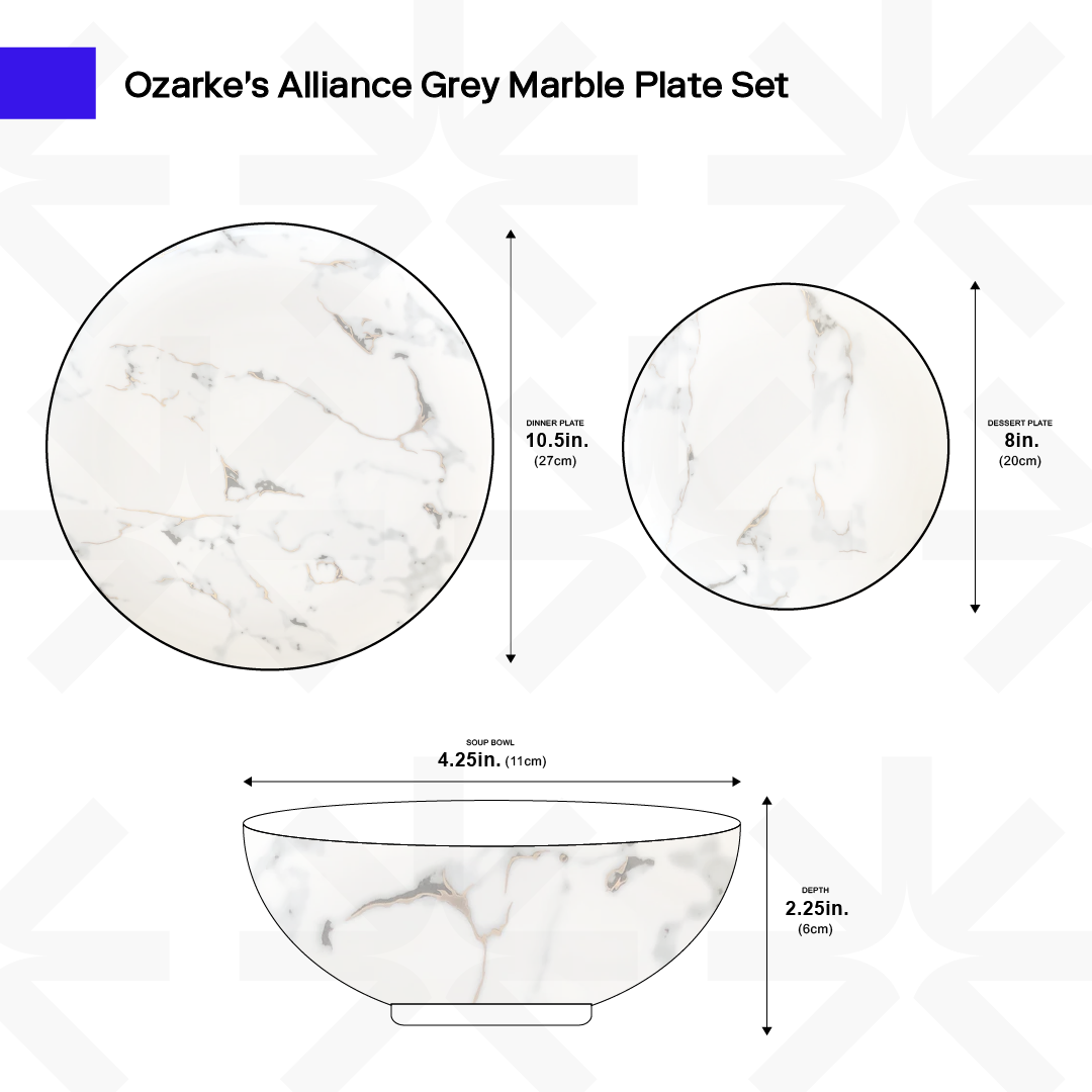 Grey Marble Dinnerware