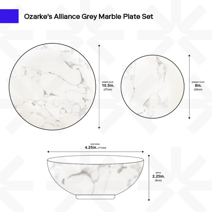 Grey Marble Dinnerware