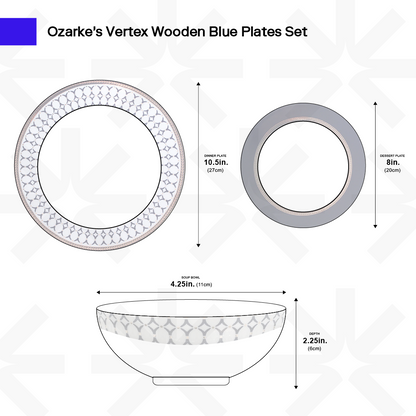 Vertex Wooden Plates Set
