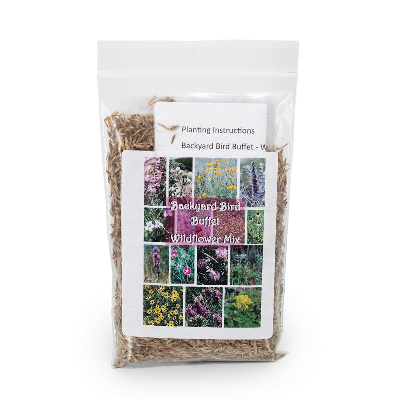 Backyard Bird Buffet Native Nebraska Wildflower Mix | 2.4 oz | Prairie Legacy Inc.