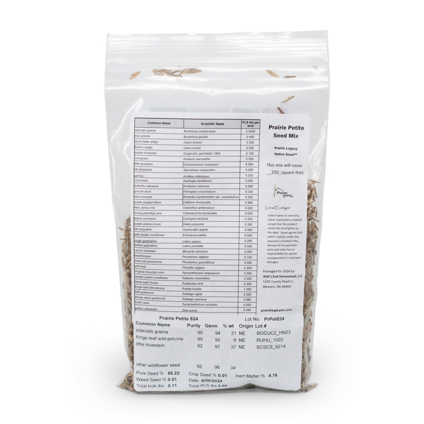 Prairie Petite Pollinator Native Nebraska Seed Mix | 1.76 oz | Prairie Legacy Inc.