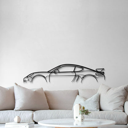 718 Cayman GT4 Metal Car Wall Art - MT0840