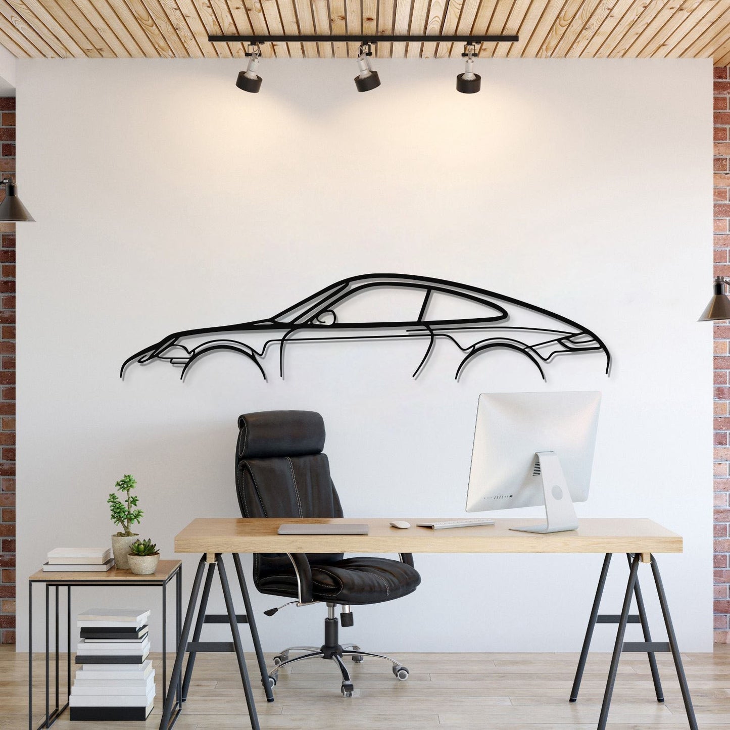 911 Model 997 Metal Car Wall Art - MT0868