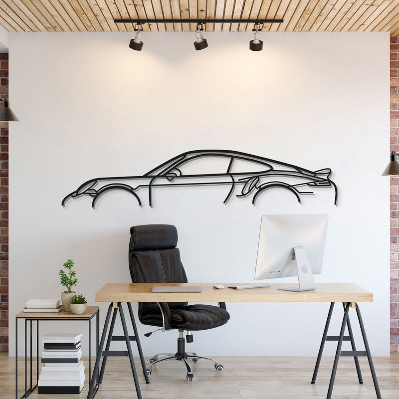 911 Turbo S Model 991 Metal Car Wall Art - MT0876