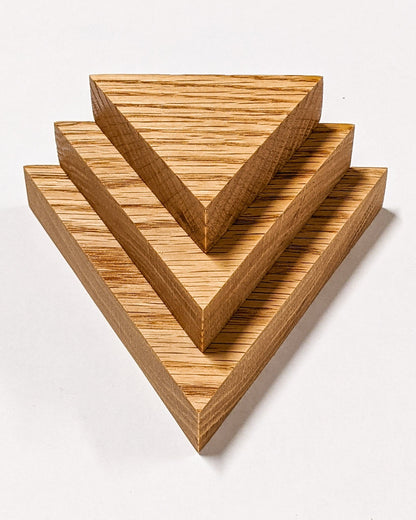 Small Triangle Display Shelf in Mahogany