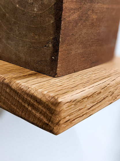 Small Square Display Shelf in Mahogany