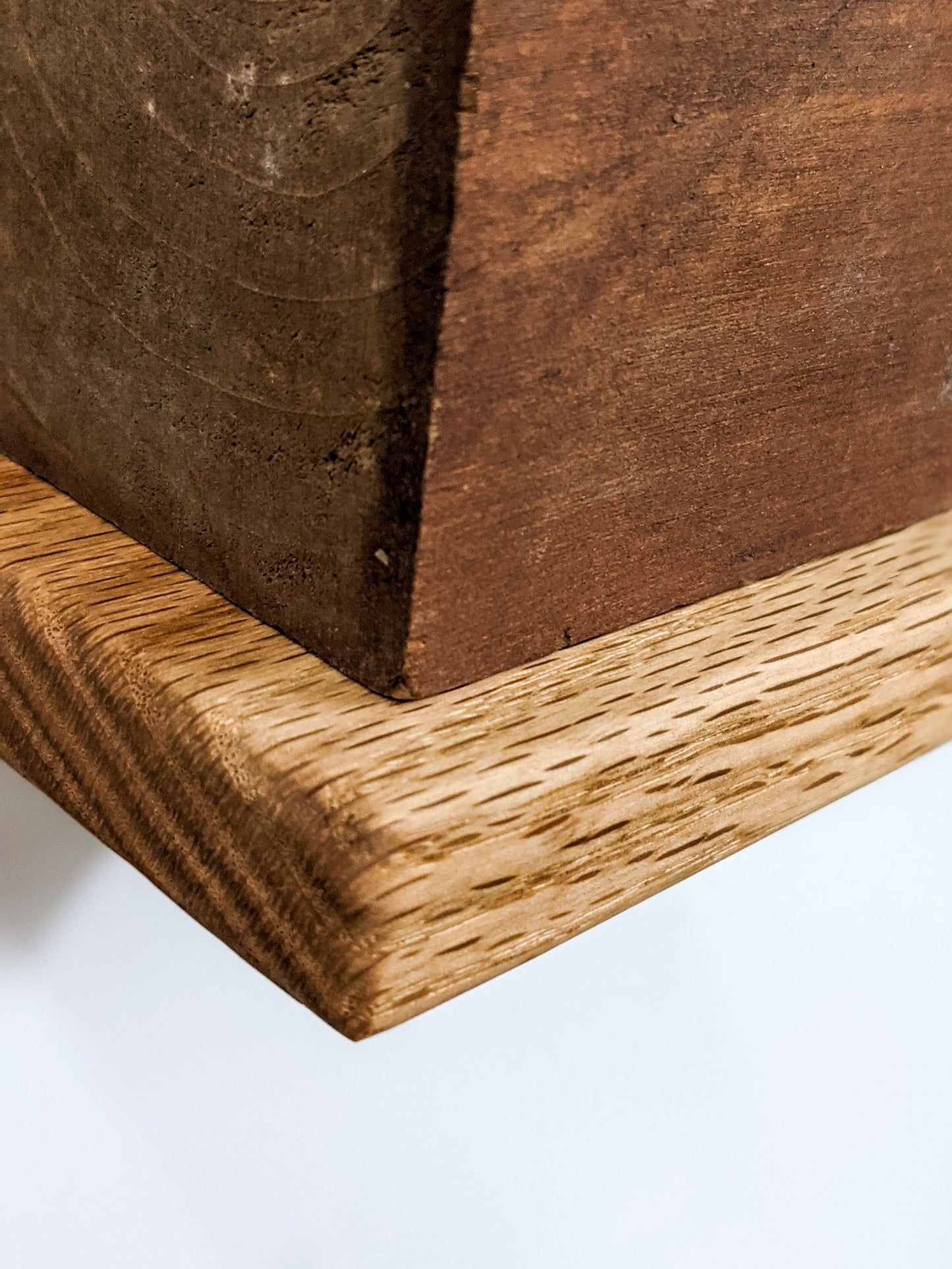 Small Square Display Shelf in Oak