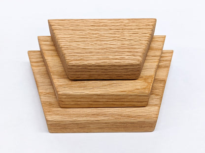 Small Trapezoid Display Shelf in Oak
