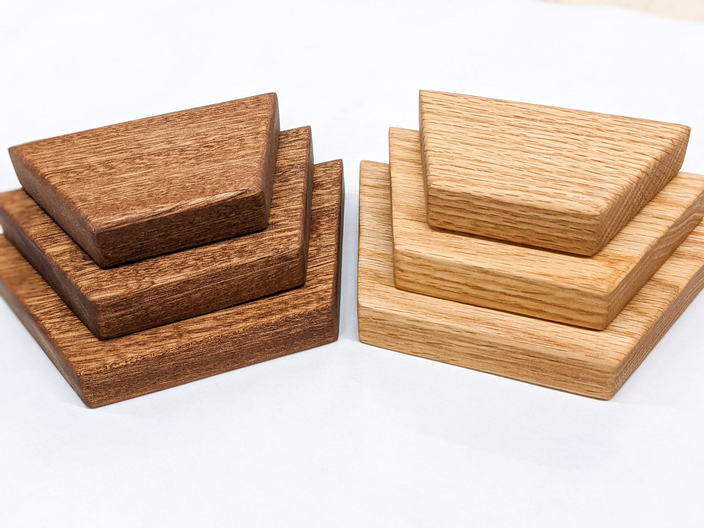 Small Trapezoid Display Shelf in Mahogany