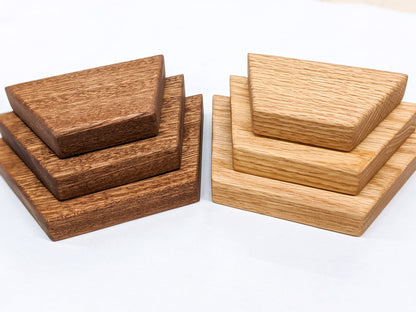 Small Trapezoid Display Shelf in Mahogany
