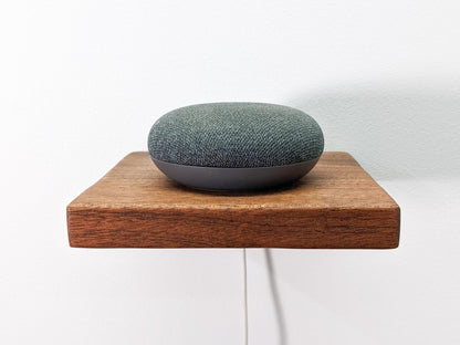 Oak Floating Shelf with Cord Hole