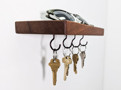 Key Hook Shelf in Oak