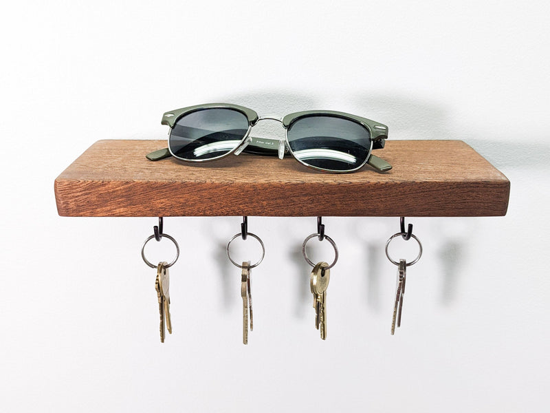 Floating Shelf for Keys in Mahogany
