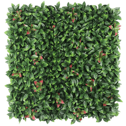 Photinia Artificial Vertical Garden Green Wall Panel 40×40in 11 SQ FT – UV Resistant – Commercial Grade