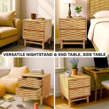 Elara Solid Wood Nightstand