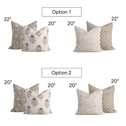 Soler Pillow Combination | Set of Four Pillow Covers