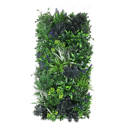 Rustic Botanical Lavender Artificial Green Wall Panel 40×20in – UV Resistant – Commercial Grade