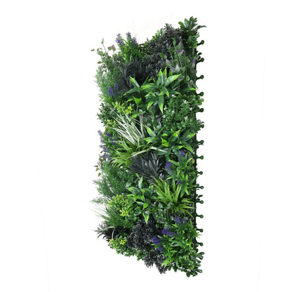 Rustic Botanical Lavender Artificial Green Wall Panel 40×20in – UV Resistant – Commercial Grade
