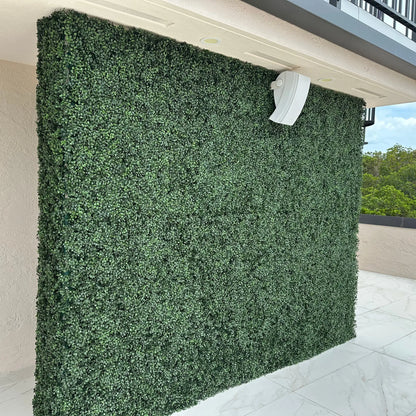 Dark Boxwood Artificial Vertical Garden Green Wall Panel Set of 6 66 SQ FT – UV Resistant – Commercial Grade