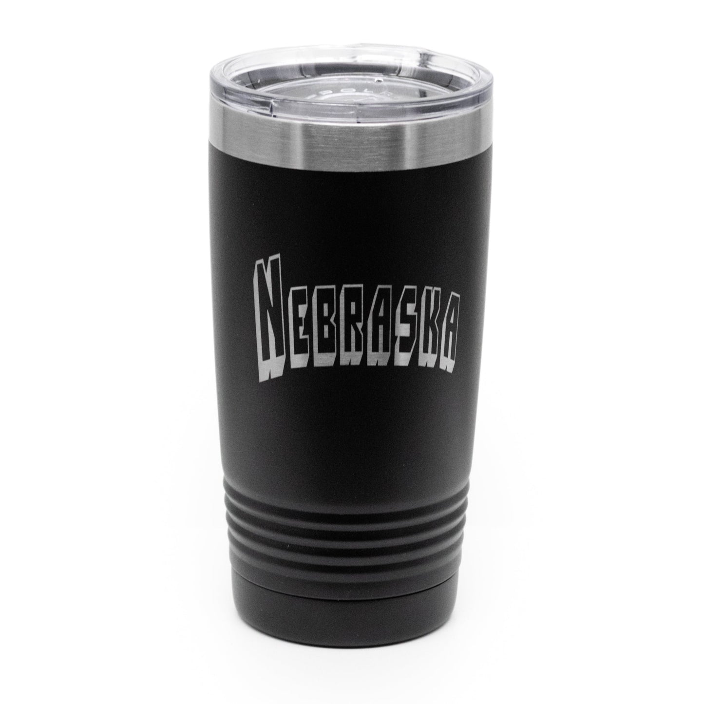 Stainless Steel Nebraska Engraved Insulated Tumbler | 20 oz | Multiple Colors | RCK Creations and More