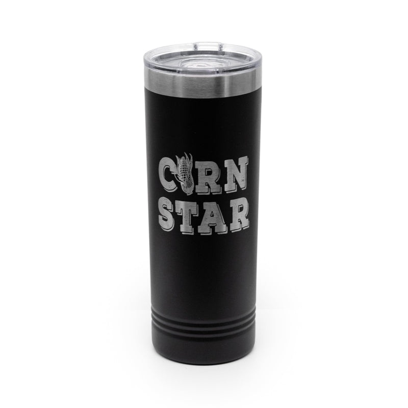 Corn Star Stainless Steel Skinny Tumbler | 22 oz | Multiple Colors | RCK Creations and More