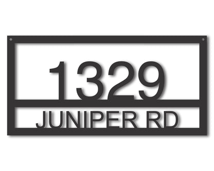 Custom Metal House Address Sign | Indoor Outdoor | Up to 46" | Over 20 Color Options