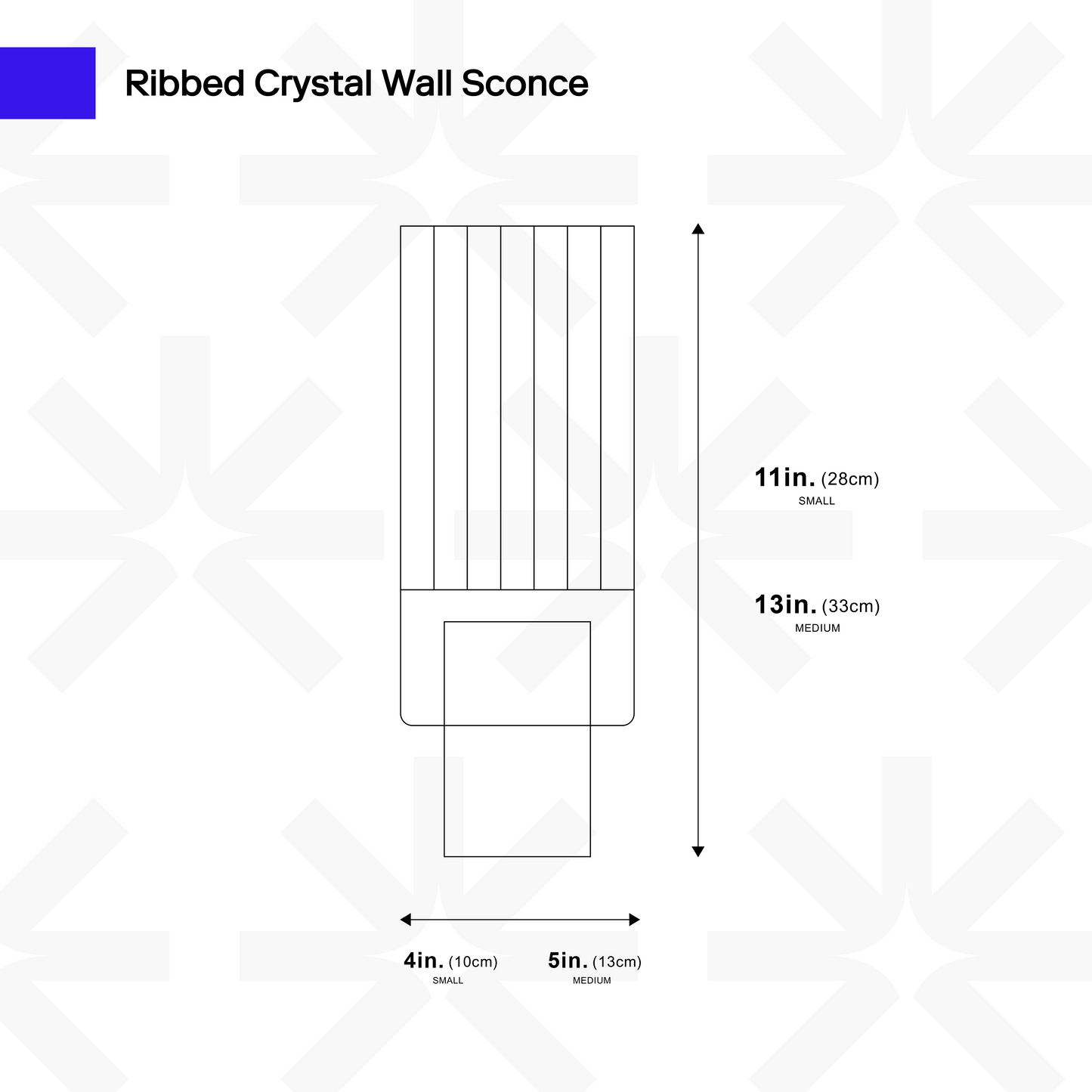 Ribbed Crystal Wall Sconce