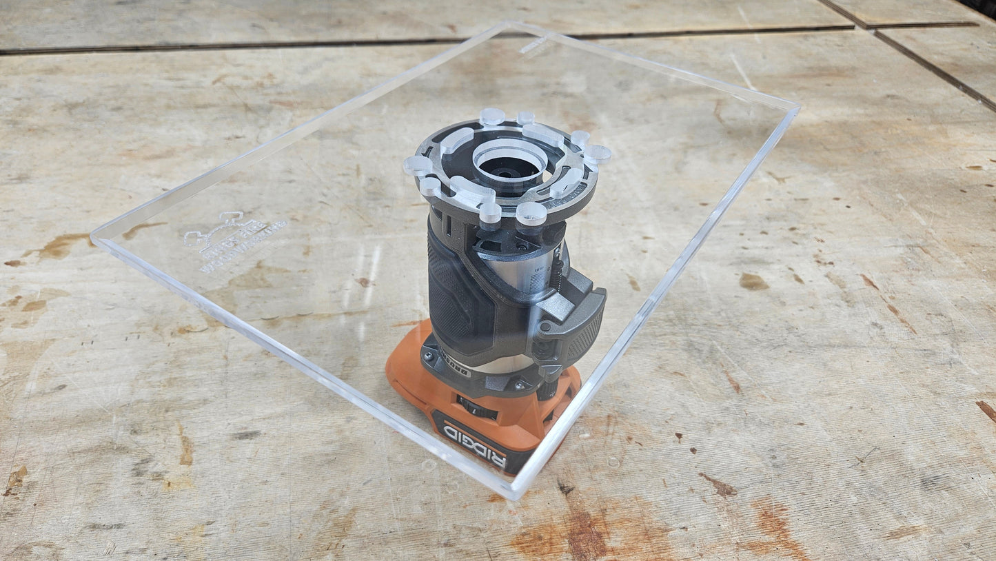 Rectangle Shaped Trim Router Plate, No tabs - Choose your router!