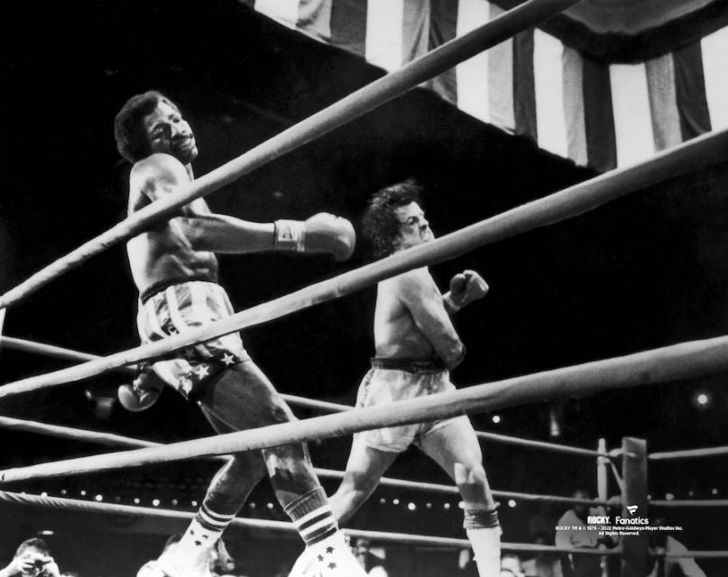 Rocky Balboa v. Apollo Creed 8" x 10" Movie Photo