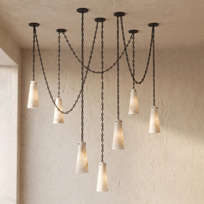 Romilly Alabaster Chain Chandelier