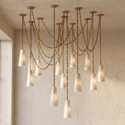 Romilly Alabaster Chain Chandelier