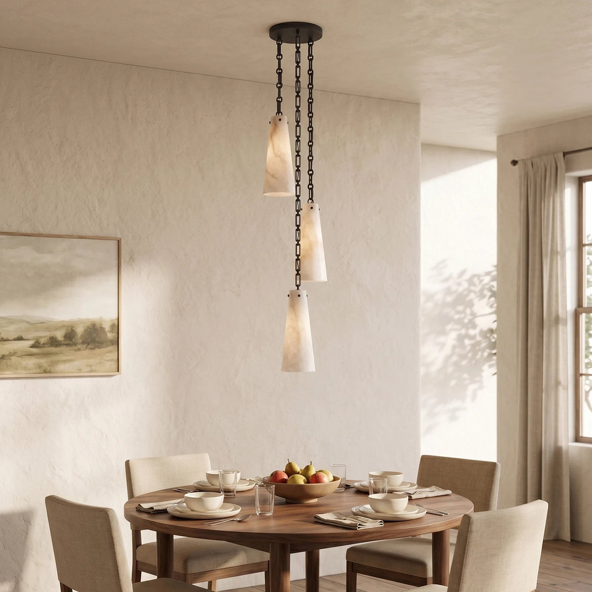 Romilly Alabaster Chain Chandelier