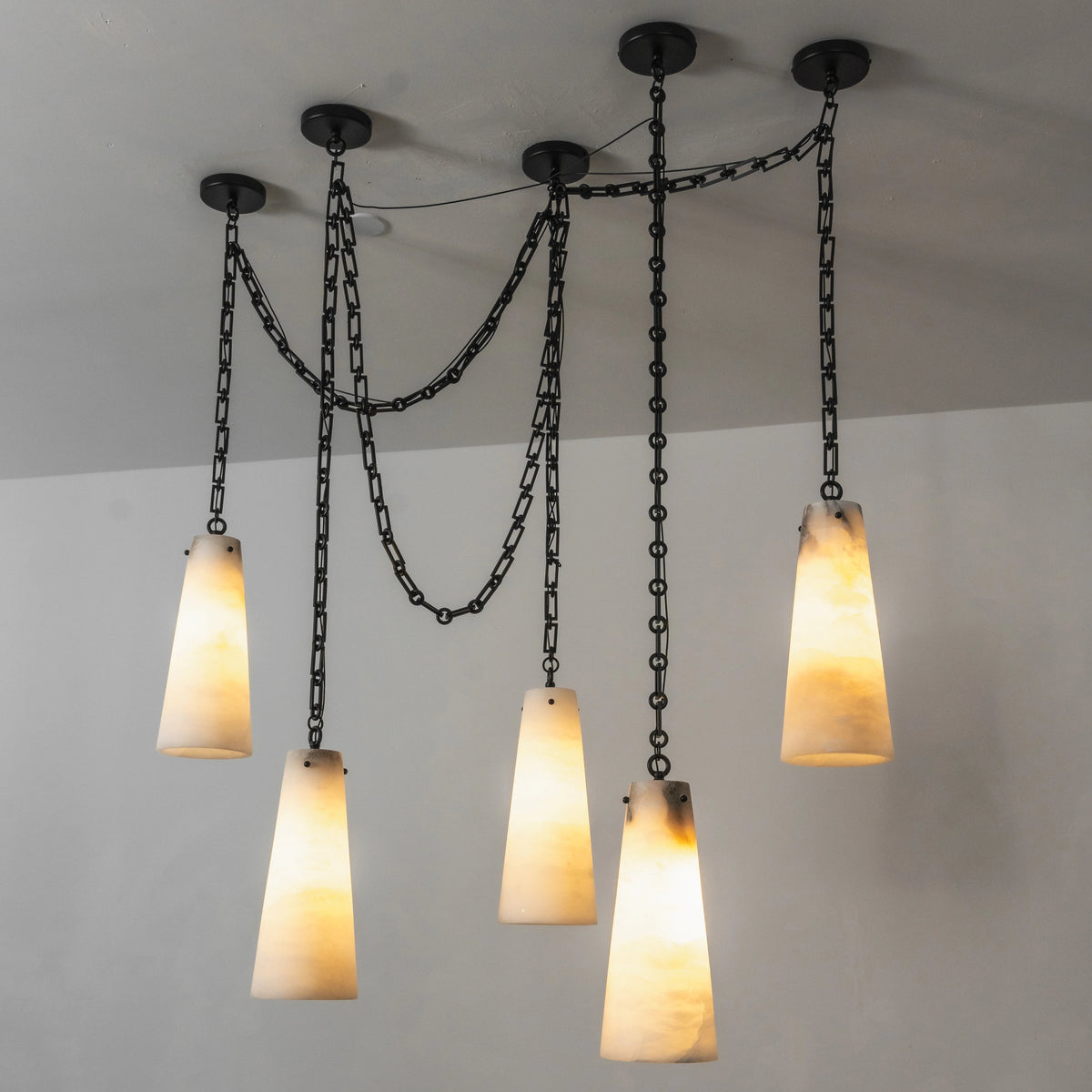 Romilly Alabaster Chain Chandelier