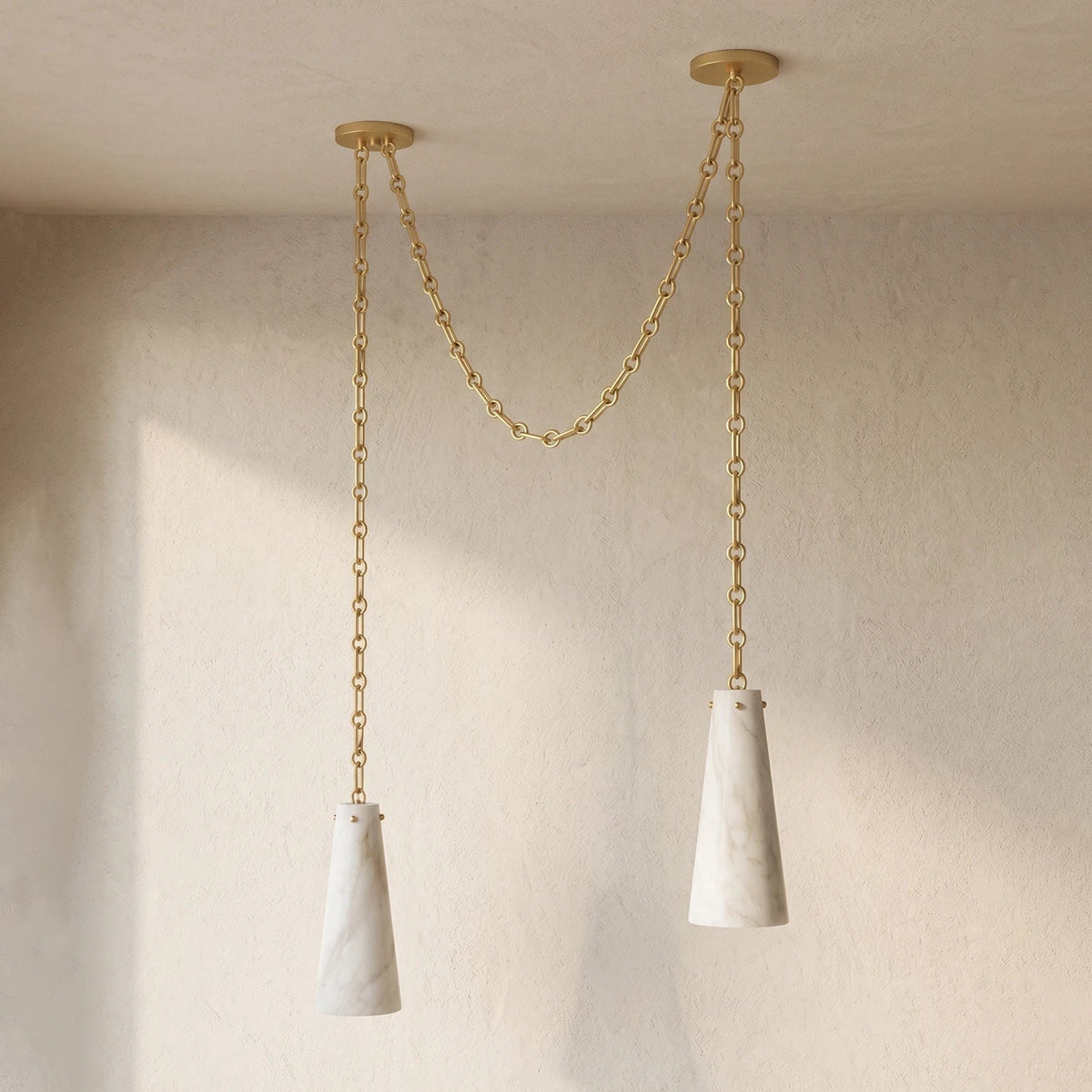 Romilly Alabaster Chain Chandelier
