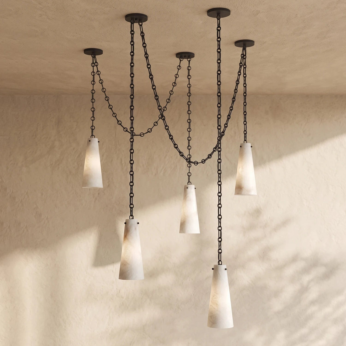 Romilly Alabaster Chain Chandelier