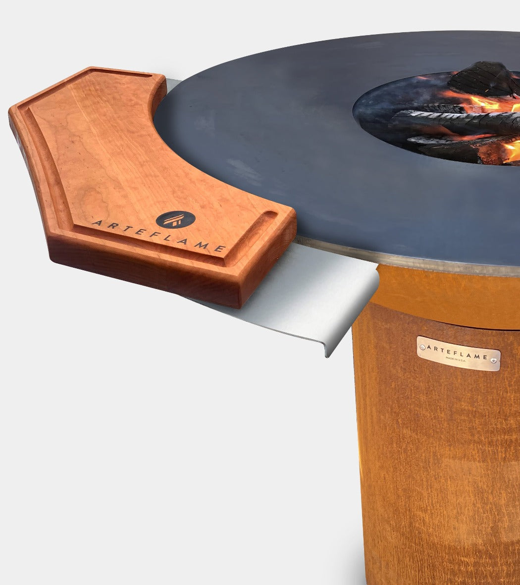 Arteflame Classic 40″ — Round Base Flat-Top Grill & Fire Bowl (CORTEN Steel)