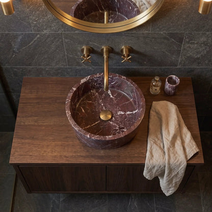 Rosso Levanto Above-Vanity Tapered Vessel Bathroom Sink
