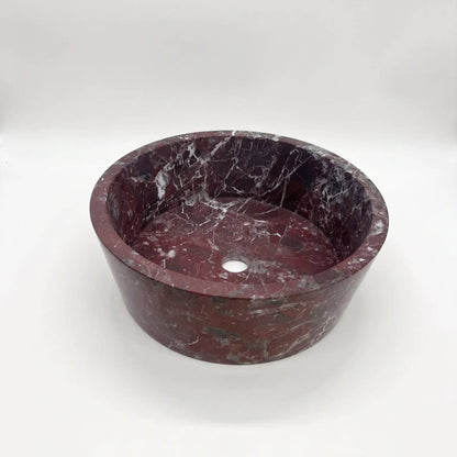Rosso Levanto Above-Vanity Tapered Vessel Bathroom Sink