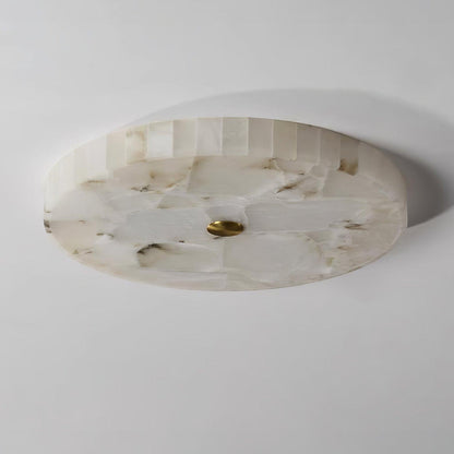 Round Mosaic Alabaster Ceiling Lamp
