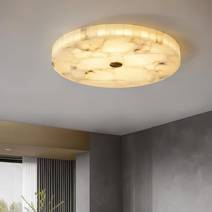 Round Mosaic Alabaster Ceiling Lamp