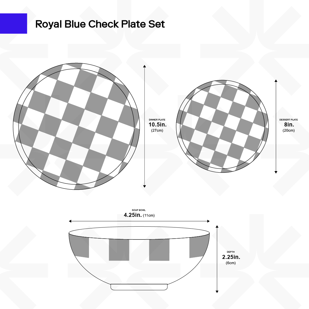 Royal Blue Plate Set