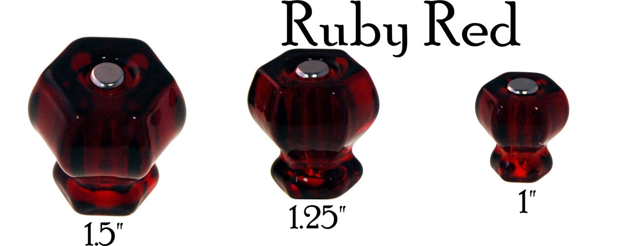 Glass Knob, Hex-Shaped