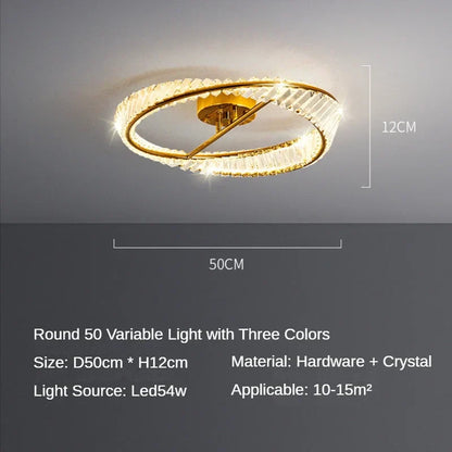 DecorBites™ Crystal LED Chandelier: Luxury Modern Bedroom & Living Room Ceiling Light
