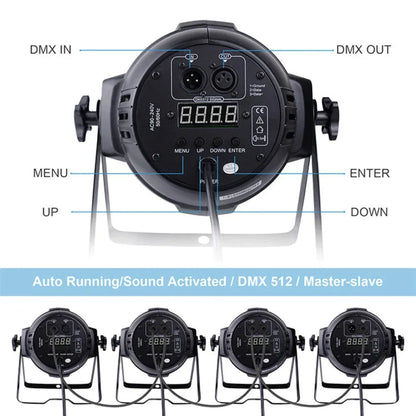 DecorBites™ Big Dipper RGBW Amber LED Par Light with Stand and DMX Control